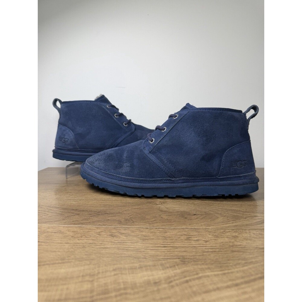 UGG Neumel Chukka Boot Mens Size 11 Blue Suede Lined Insole Ankle Winter
